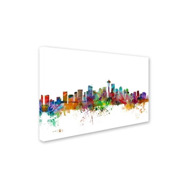 Michael Tompsett 'Seattle Washington Skyline' Canvas Art,12x19